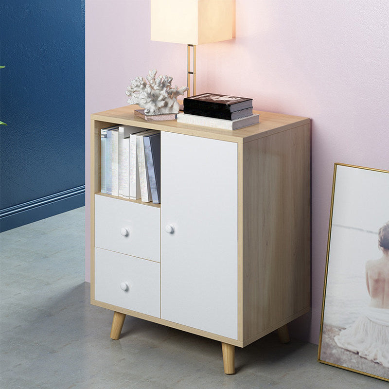 Wooden Accent Cabinet with Drawers Contemporary Side Cabinet