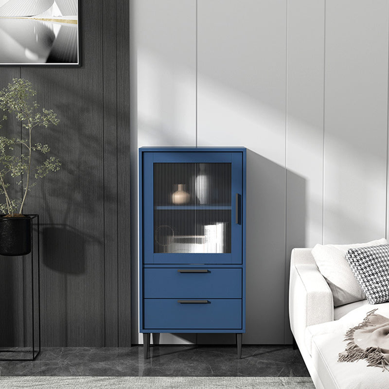 11.81" Wide Wooden Accent Cabinet with 1 Door Modern Side Cabinet with 2 Drawers