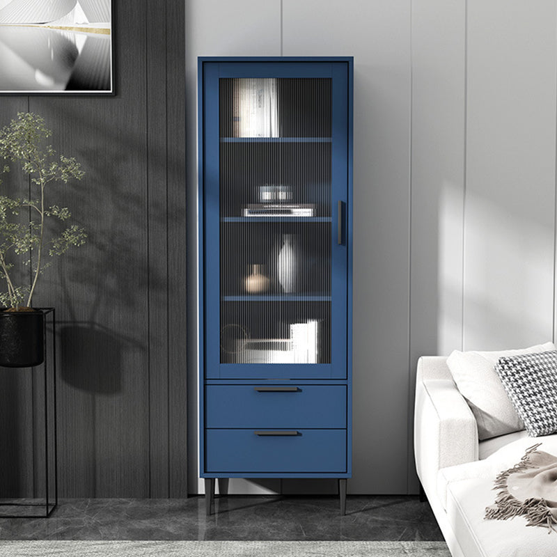 11.81" Wide Wooden Accent Cabinet with 1 Door Modern Side Cabinet with 2 Drawers