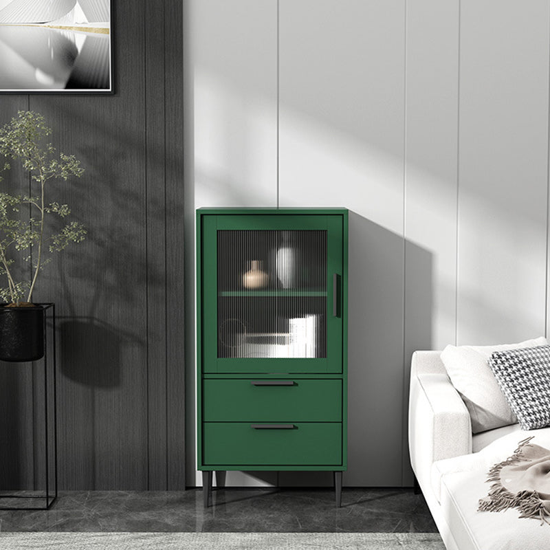 11.81" Wide Wooden Accent Cabinet with 1 Door Modern Side Cabinet with 2 Drawers
