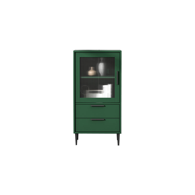 11.81" Wide Wooden Accent Cabinet with 1 Door Modern Side Cabinet with 2 Drawers