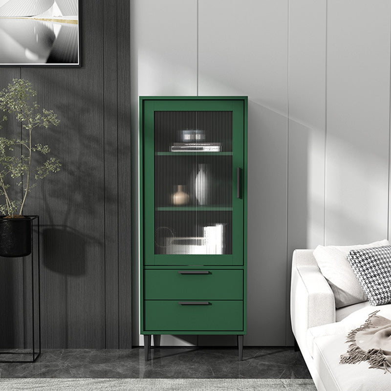 11.81" Wide Wooden Accent Cabinet with 1 Door Modern Side Cabinet with 2 Drawers