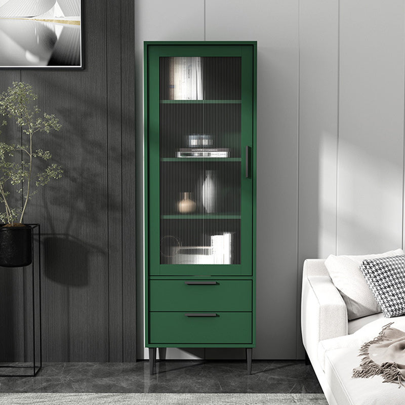 11.81" Wide Wooden Accent Cabinet with 1 Door Modern Side Cabinet with 2 Drawers