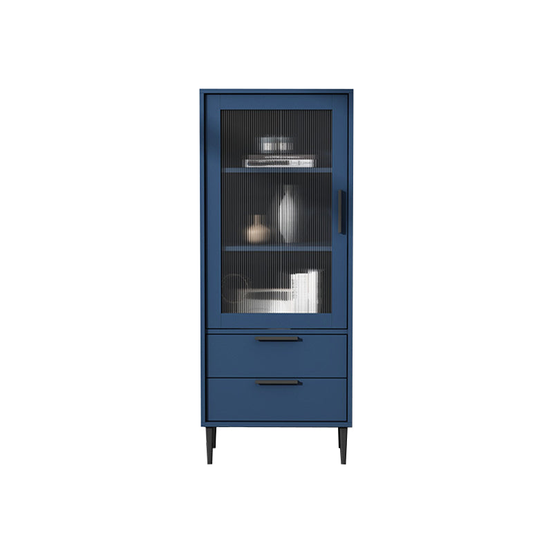 11.81" Wide Wooden Accent Cabinet with 1 Door Modern Side Cabinet with 2 Drawers
