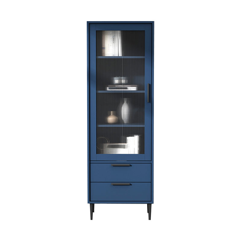 11.81" Wide Wooden Accent Cabinet with 1 Door Modern Side Cabinet with 2 Drawers