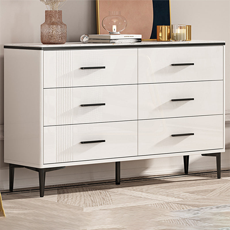 11.81" Wide Accent Chest White Contemporary Chest with Drawers
