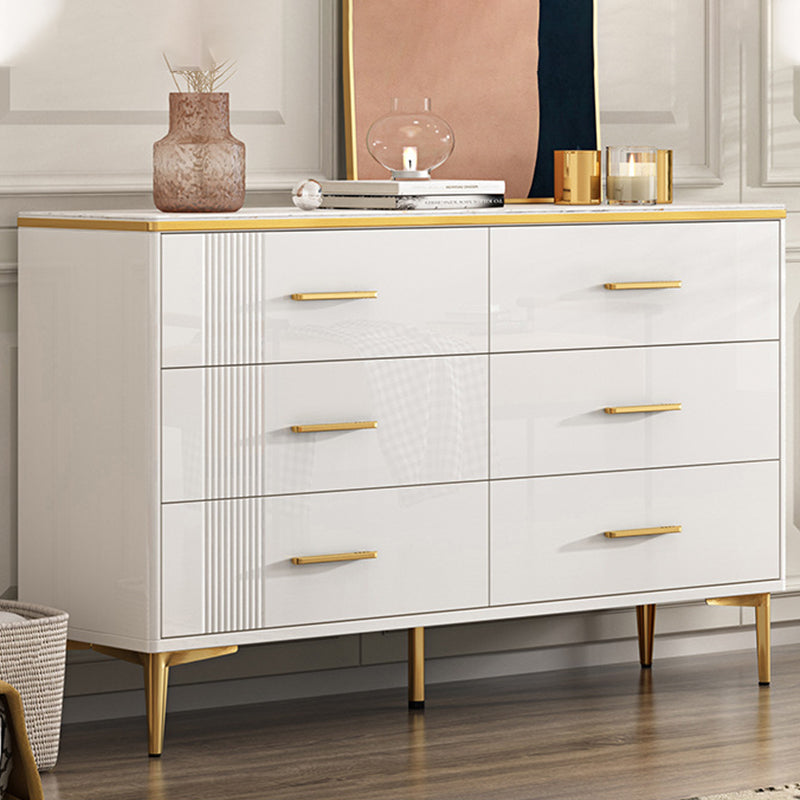 11.81" Wide Accent Chest White Contemporary Chest with Drawers
