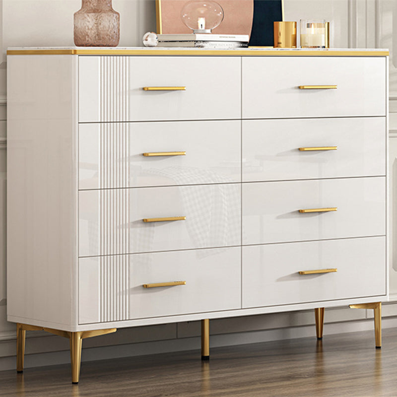 11.81" Wide Accent Chest White Contemporary Chest with Drawers