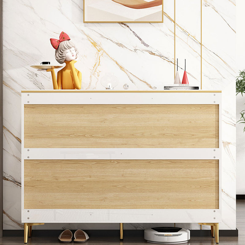 11.81" Wide Accent Chest White Contemporary Chest with Drawers