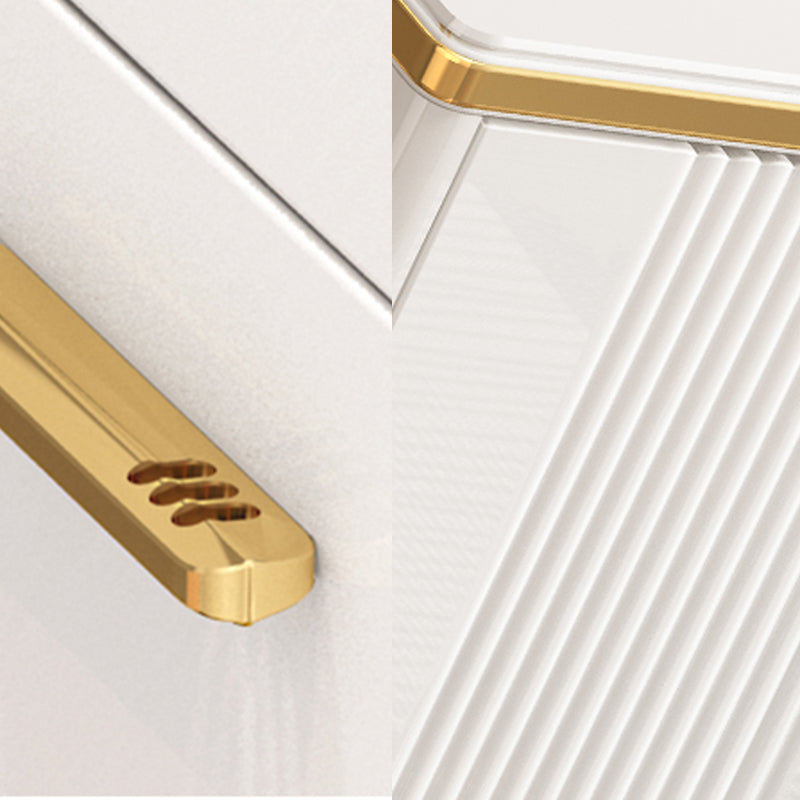 11.81" Wide Accent Chest White Contemporary Chest with Drawers