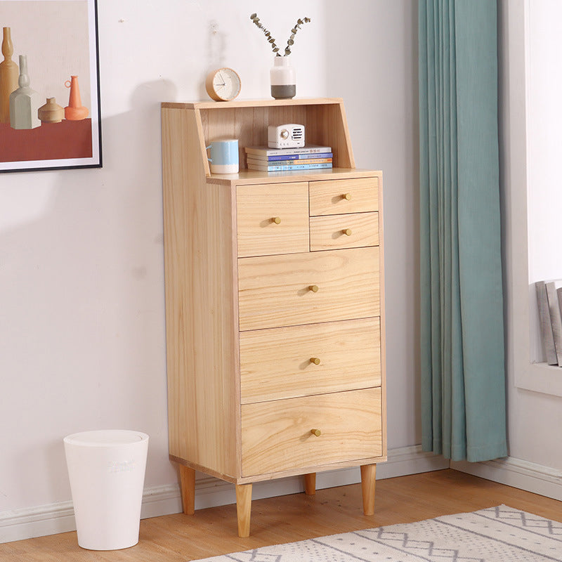 15.74" Wide Accent Chest with Straight Legs Contemporary Chest with 6 Drawers