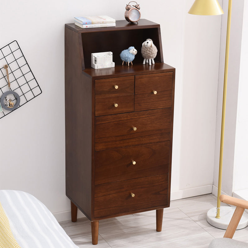 15.74" Wide Accent Chest with Straight Legs Contemporary Chest with 6 Drawers