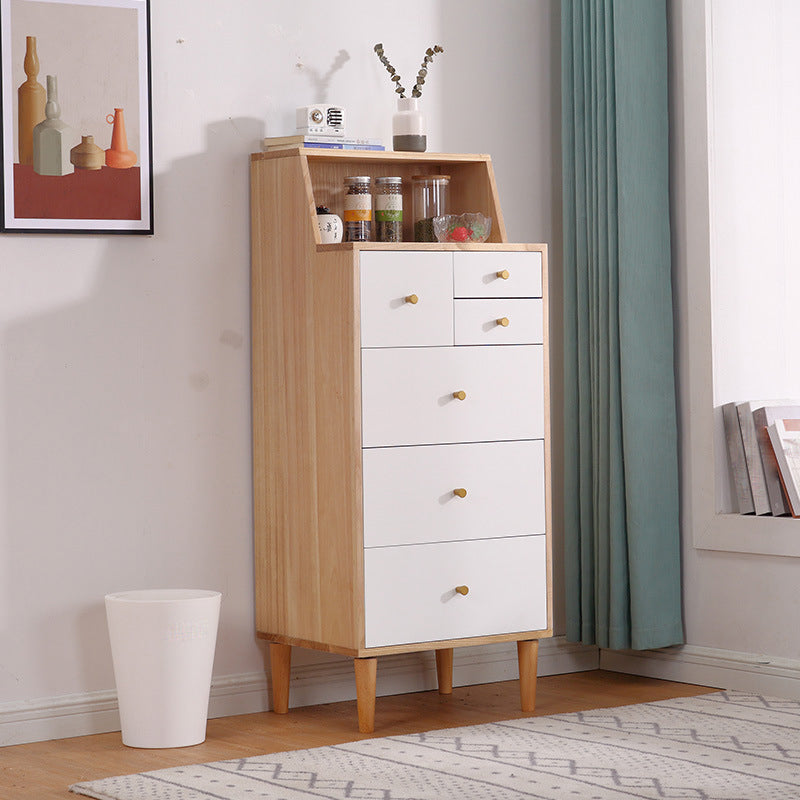 15.74" Wide Accent Chest with Straight Legs Contemporary Chest with 6 Drawers