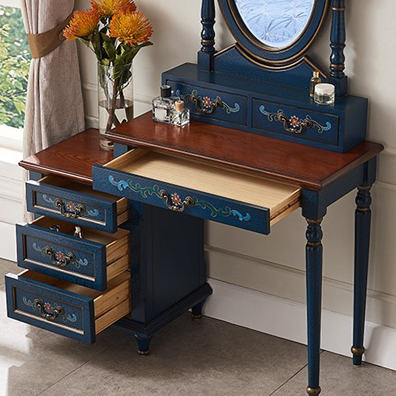 Victorian Makeup Vanity Table with Stool Dresser With Storage Drawers for Bedroom