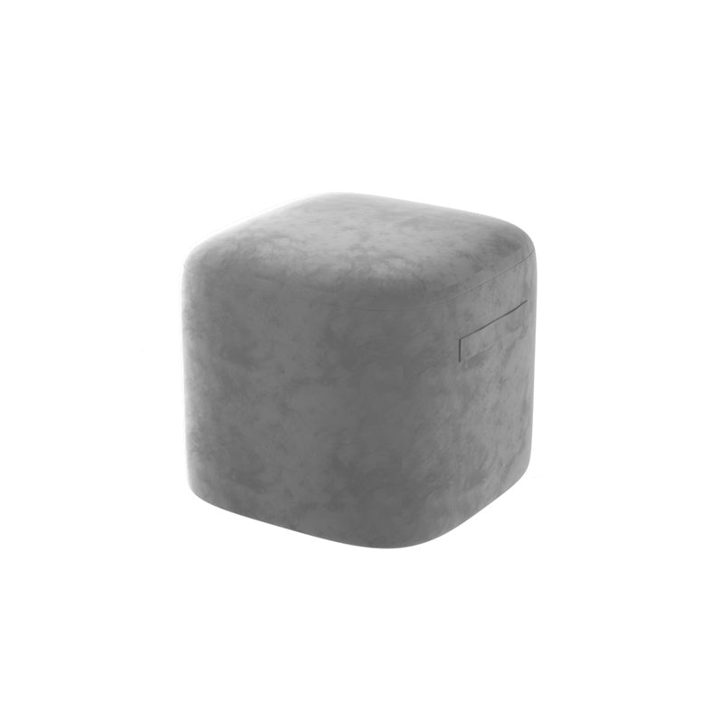 Trendy Square Leather Ottoman Plain Waterproof Indoor Foot Cube Ottoman Stool
