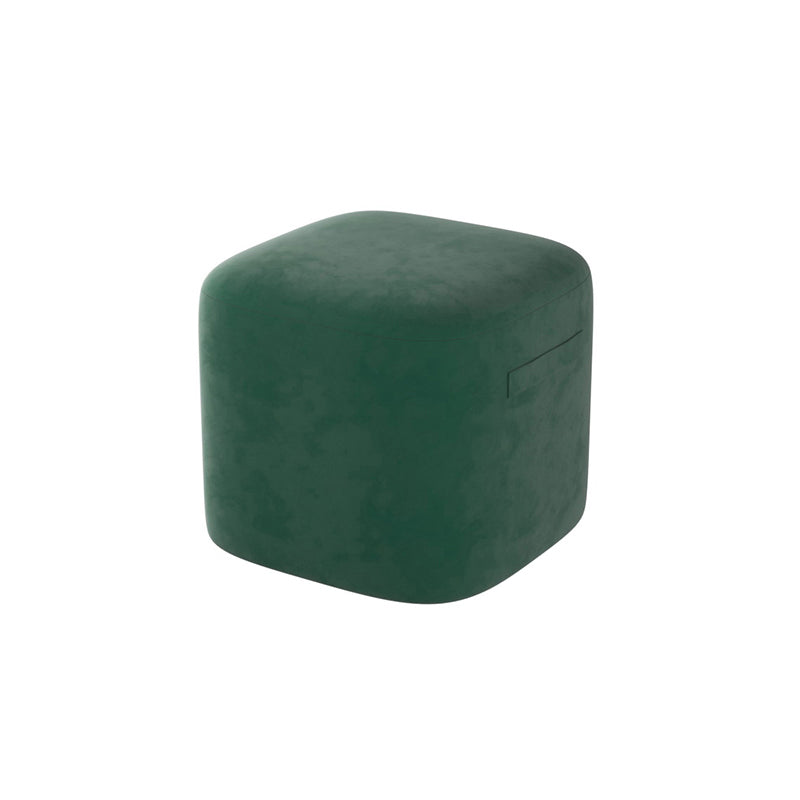 Trendy Square Leather Ottoman Plain Waterproof Indoor Foot Cube Ottoman Stool