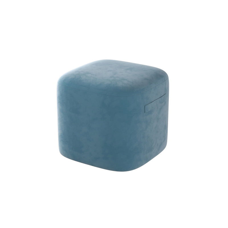 Trendy Square Leather Ottoman Plain Waterproof Indoor Foot Cube Ottoman Stool