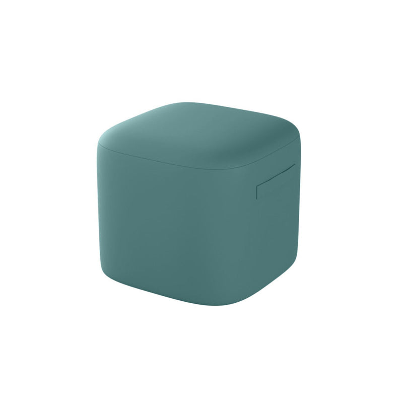 Trendy Square Leather Ottoman Plain Waterproof Indoor Foot Cube Ottoman Stool