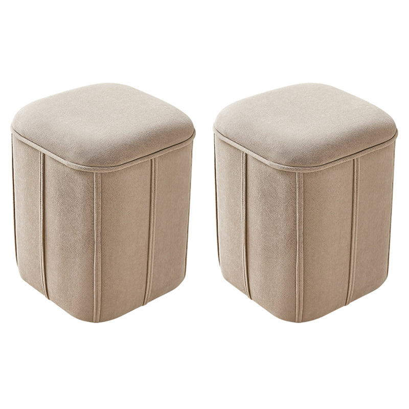Fade Resistant Cube Ottoman Tufted Velvet Square Solid Color Modern Indoor Ottoman