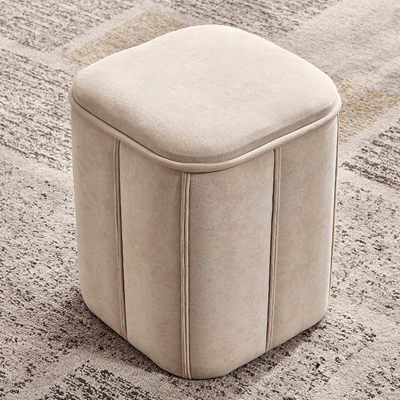 Fade Resistant Cube Ottoman Tufted Velvet Square Solid Color Modern Indoor Ottoman