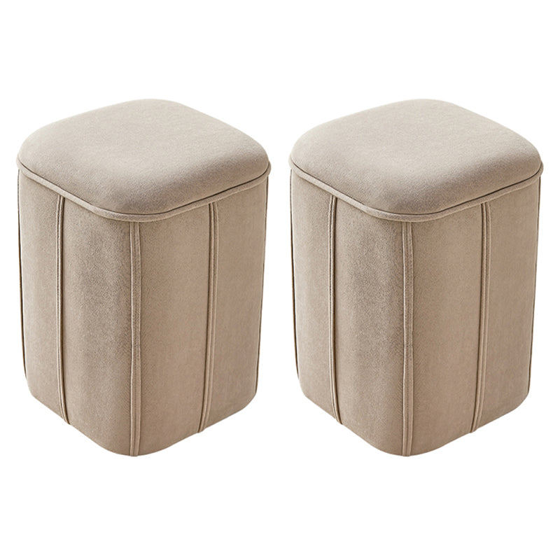 Fade Resistant Cube Ottoman Tufted Velvet Square Solid Color Modern Indoor Ottoman