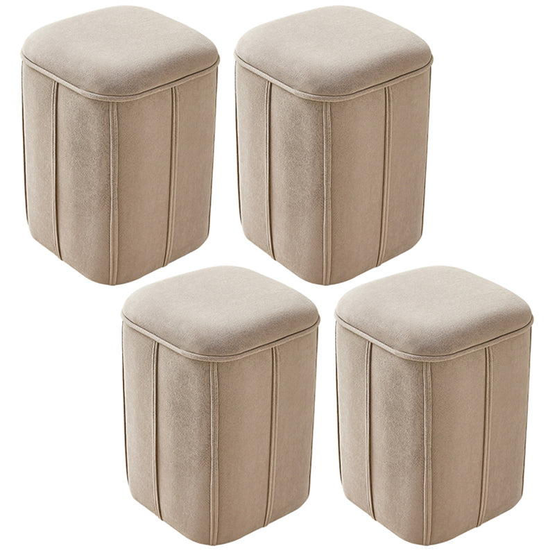 Fade Resistant Cube Ottoman Tufted Velvet Square Solid Color Modern Indoor Ottoman