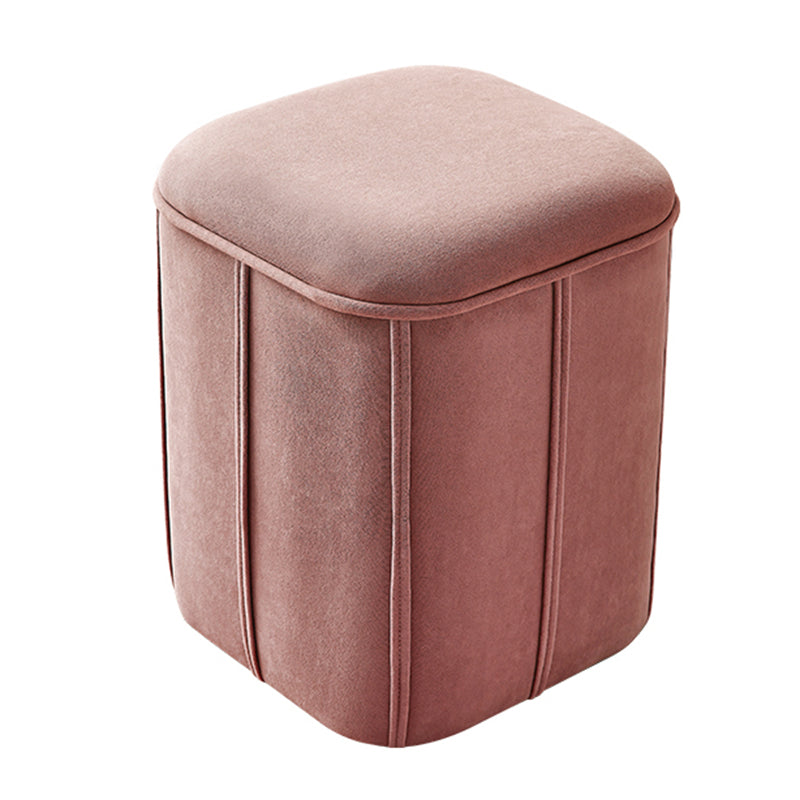 Fade Resistant Cube Ottoman Tufted Velvet Square Solid Color Modern Indoor Ottoman