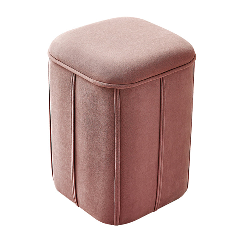 Fade Resistant Cube Ottoman Tufted Velvet Square Solid Color Modern Indoor Ottoman