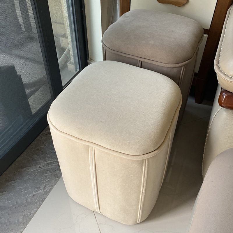 Fade Resistant Cube Ottoman Tufted Velvet Square Solid Color Modern Indoor Ottoman
