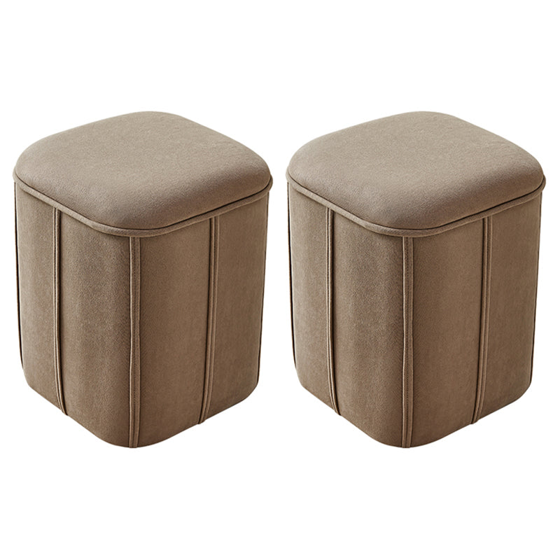 Fade Resistant Cube Ottoman Tufted Velvet Square Solid Color Modern Indoor Ottoman