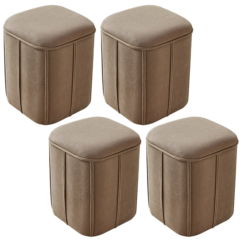 Fade Resistant Cube Ottoman Tufted Velvet Square Solid Color Modern Indoor Ottoman