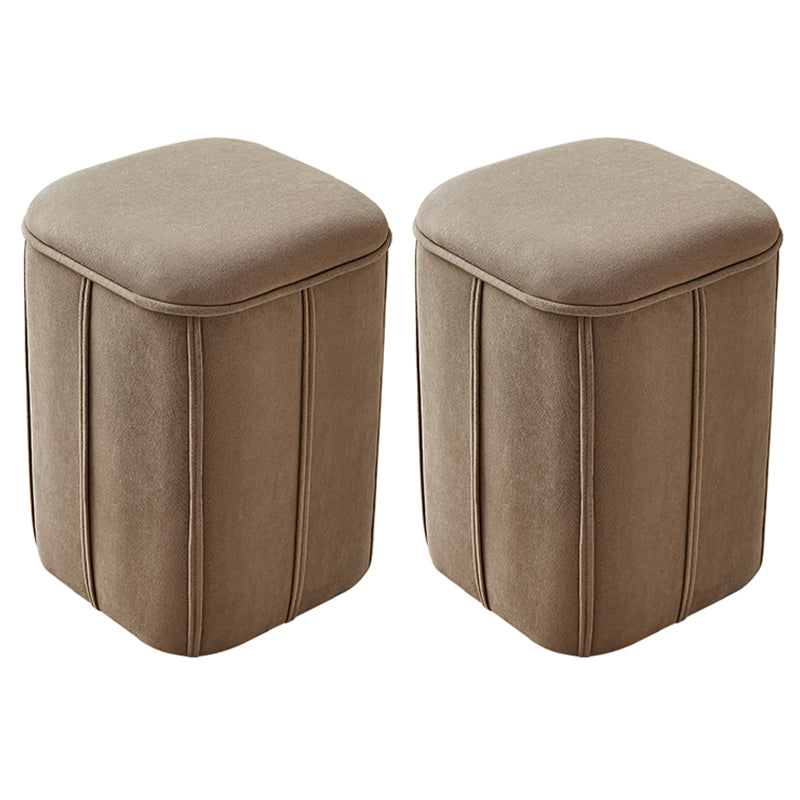 Fade Resistant Cube Ottoman Tufted Velvet Square Solid Color Modern Indoor Ottoman