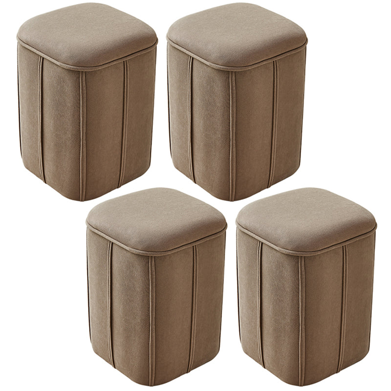 Fade Resistant Cube Ottoman Tufted Velvet Square Solid Color Modern Indoor Ottoman
