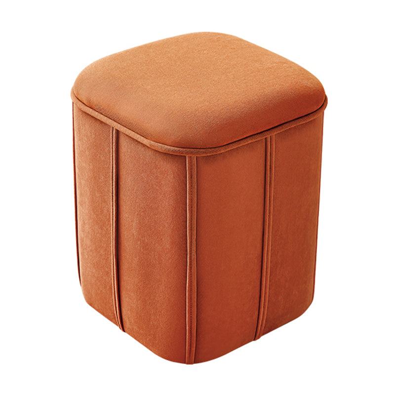 Fade Resistant Cube Ottoman Tufted Velvet Square Solid Color Modern Indoor Ottoman