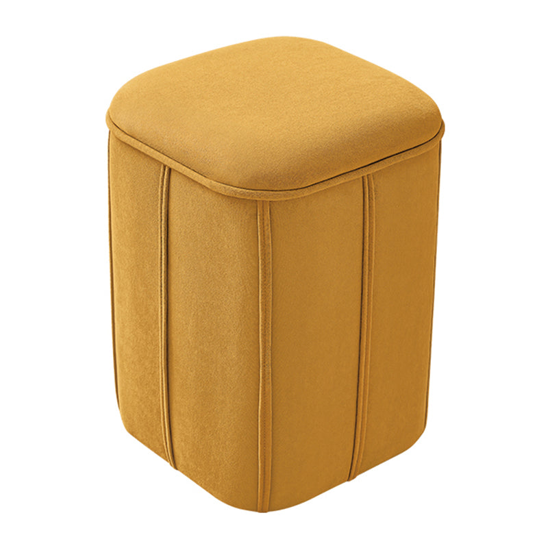 Fade Resistant Cube Ottoman Tufted Velvet Square Solid Color Modern Indoor Ottoman