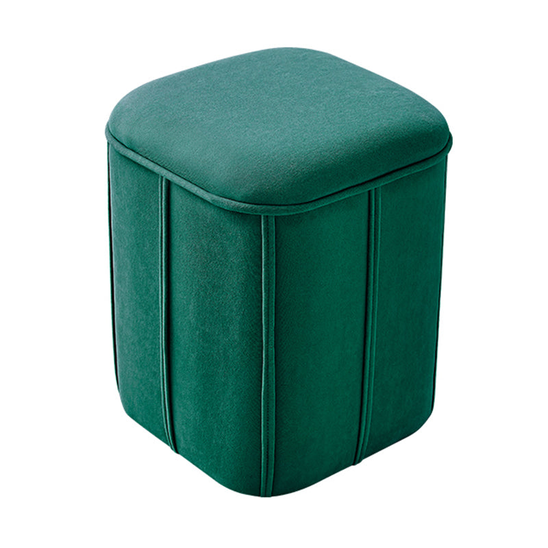 Fade Resistant Cube Ottoman Tufted Velvet Square Solid Color Modern Indoor Ottoman