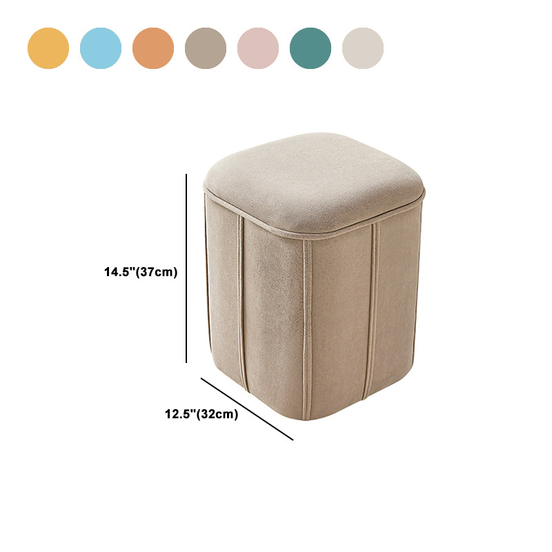 Fade Resistant Cube Ottoman Tufted Velvet Square Solid Color Modern Indoor Ottoman