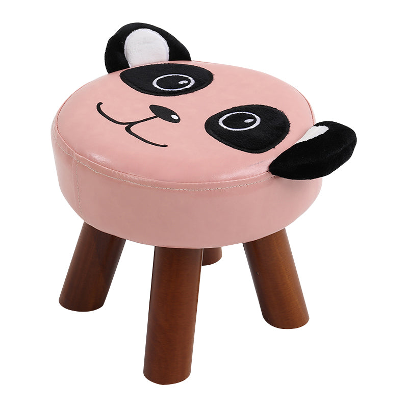 Modern Water Resistant Ottoman Specialty Shape Yellow Leather Standard