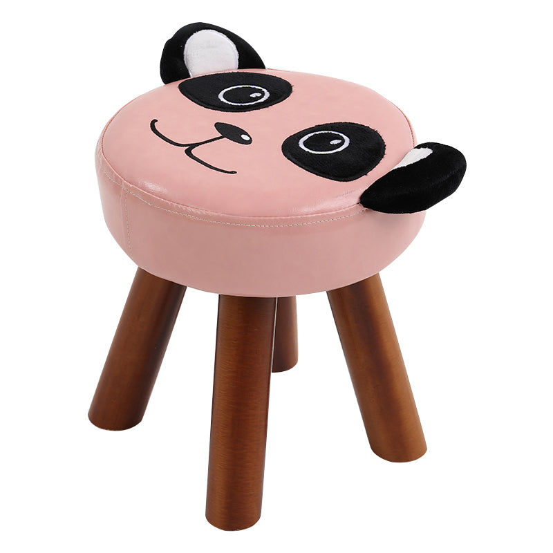 Modern Water Resistant Ottoman Specialty Shape Yellow Leather Standard