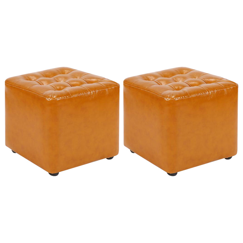 Cube Ottoman Square Solid Color Water Resistant Glam Ottoman
