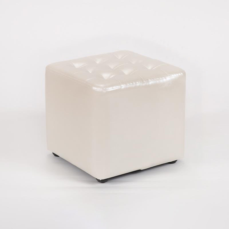 Cube Ottoman Square Solid Color Water Resistant Glam Ottoman