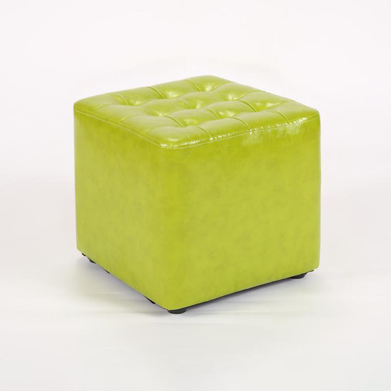 Cube Ottoman Square Solid Color Water Resistant Glam Ottoman