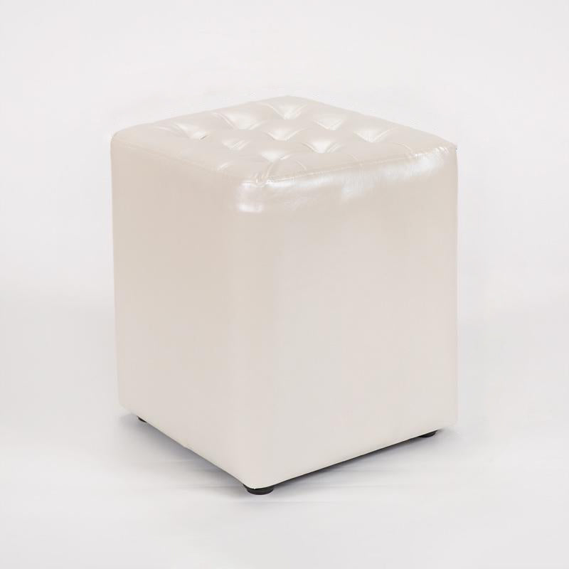 Cube Ottoman Square Solid Color Water Resistant Glam Ottoman