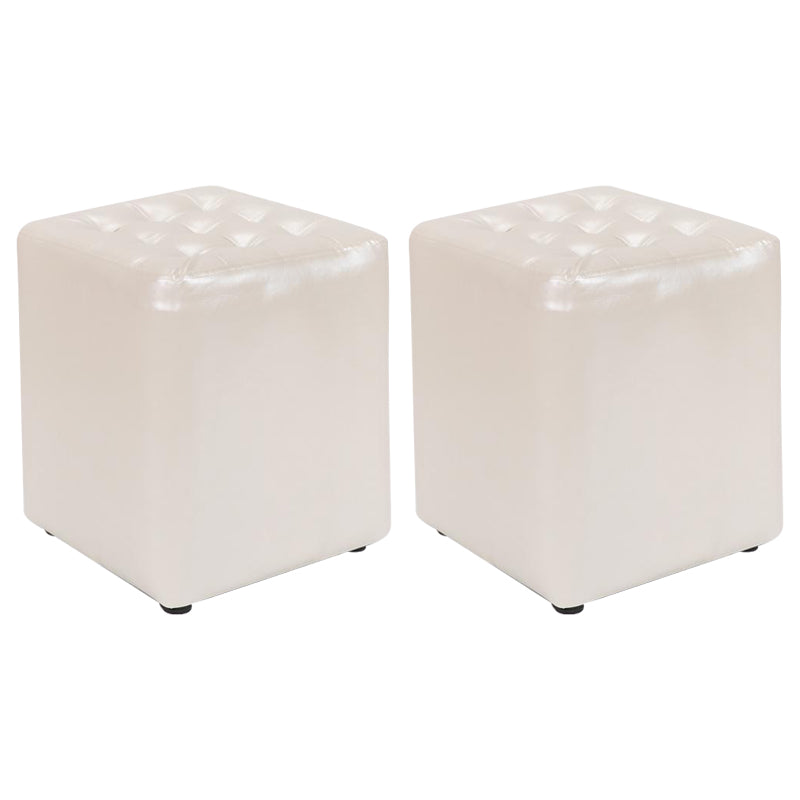 Cube Ottoman Square Solid Color Water Resistant Glam Ottoman