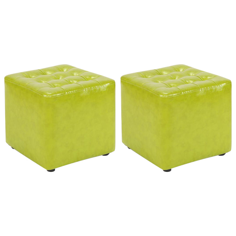 Cube Ottoman Square Solid Color Water Resistant Glam Ottoman