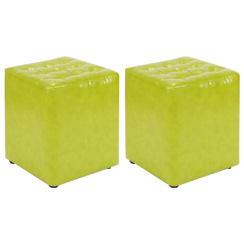 Cube Ottoman Square Solid Color Water Resistant Glam Ottoman