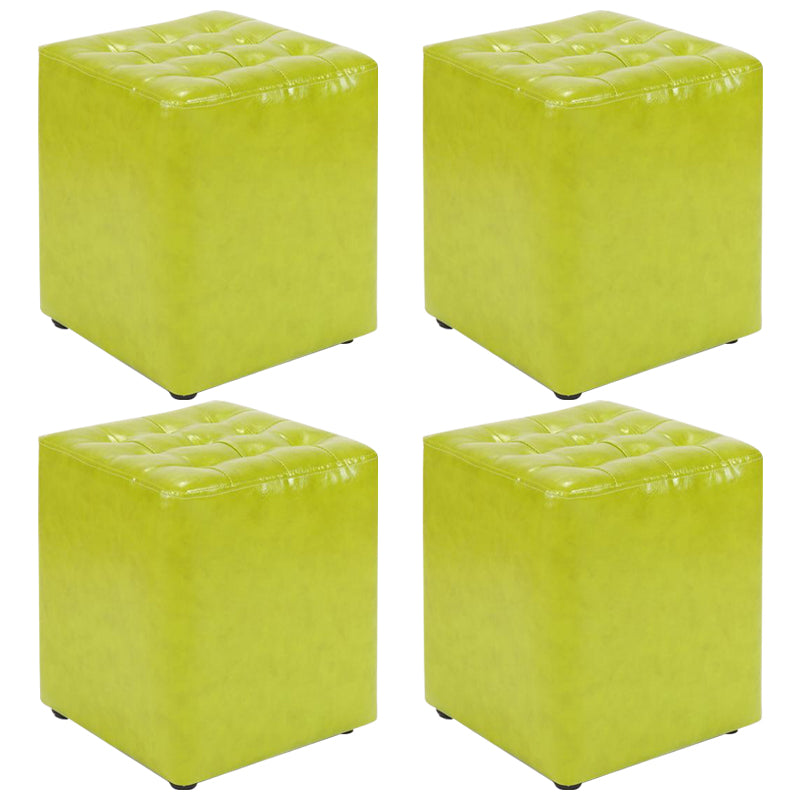 Cube Ottoman Square Solid Color Water Resistant Glam Ottoman