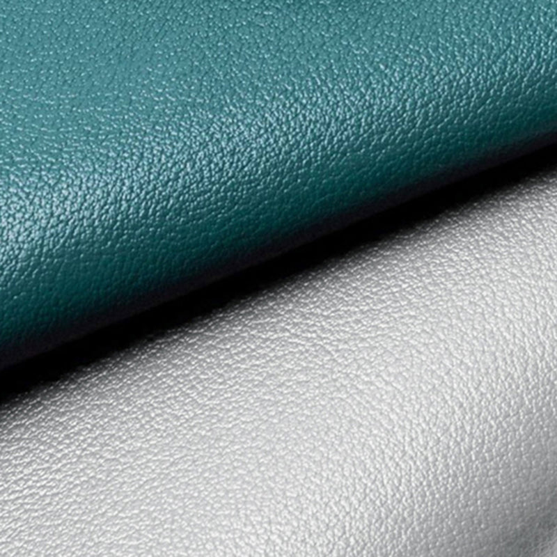 Minimalist Round Footstool Ottoman Solid Color Genuine Leather Ottoman