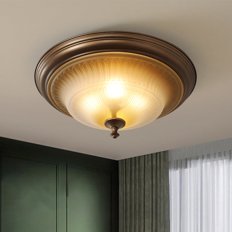 American Style Iron Ceiling Light Hemisphere Shape Ceiling Lamp for Bedroom