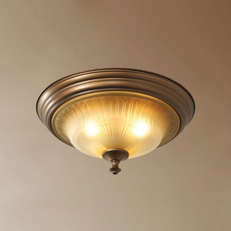 American Style Iron Ceiling Light Hemisphere Shape Ceiling Lamp for Bedroom